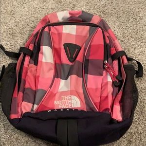 The North Face Wasatch Buffalo Check Backpack Pink